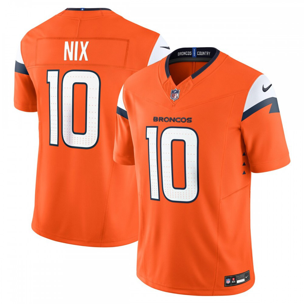 Bo Nix Denver Broncos Nike Vapor F.U.S.E. Limited Jersey - Orange-GridironStore